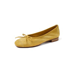 Women's Ballet Flats with Bow Detail and Glossy Finish