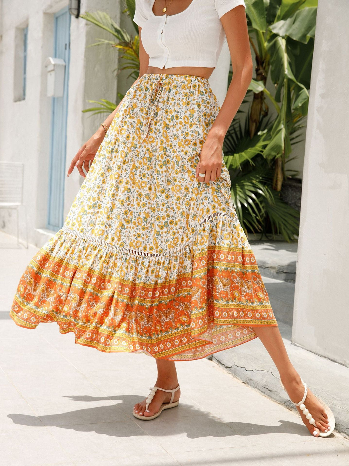Women's Floral Maxi Skirt