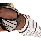 Women's Knitted Crop Top and Maxi Skirt Set