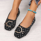 Women's Ballet Flats with Elegant Buckle Detail