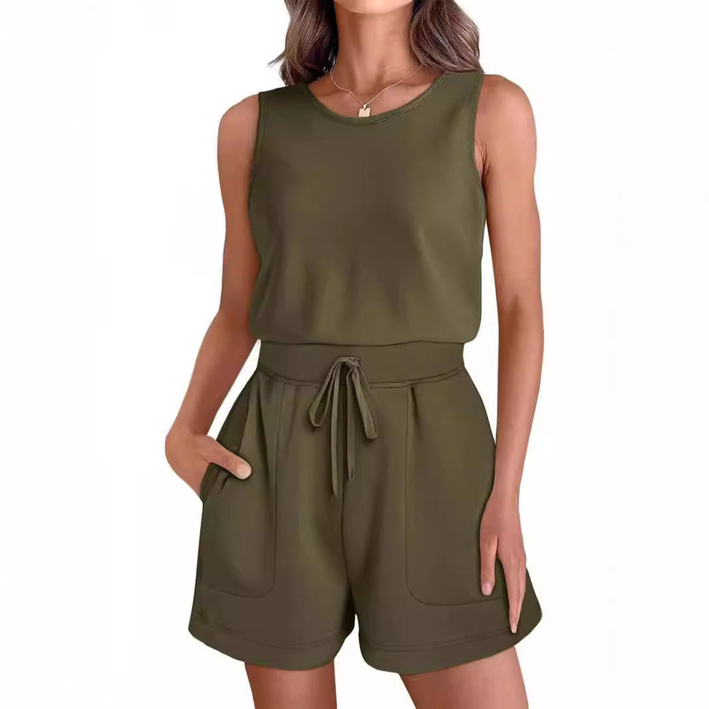 Women's Casual Overall with Fashionable Pockets