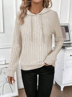 Women's Ribbed Fleece Hoodie