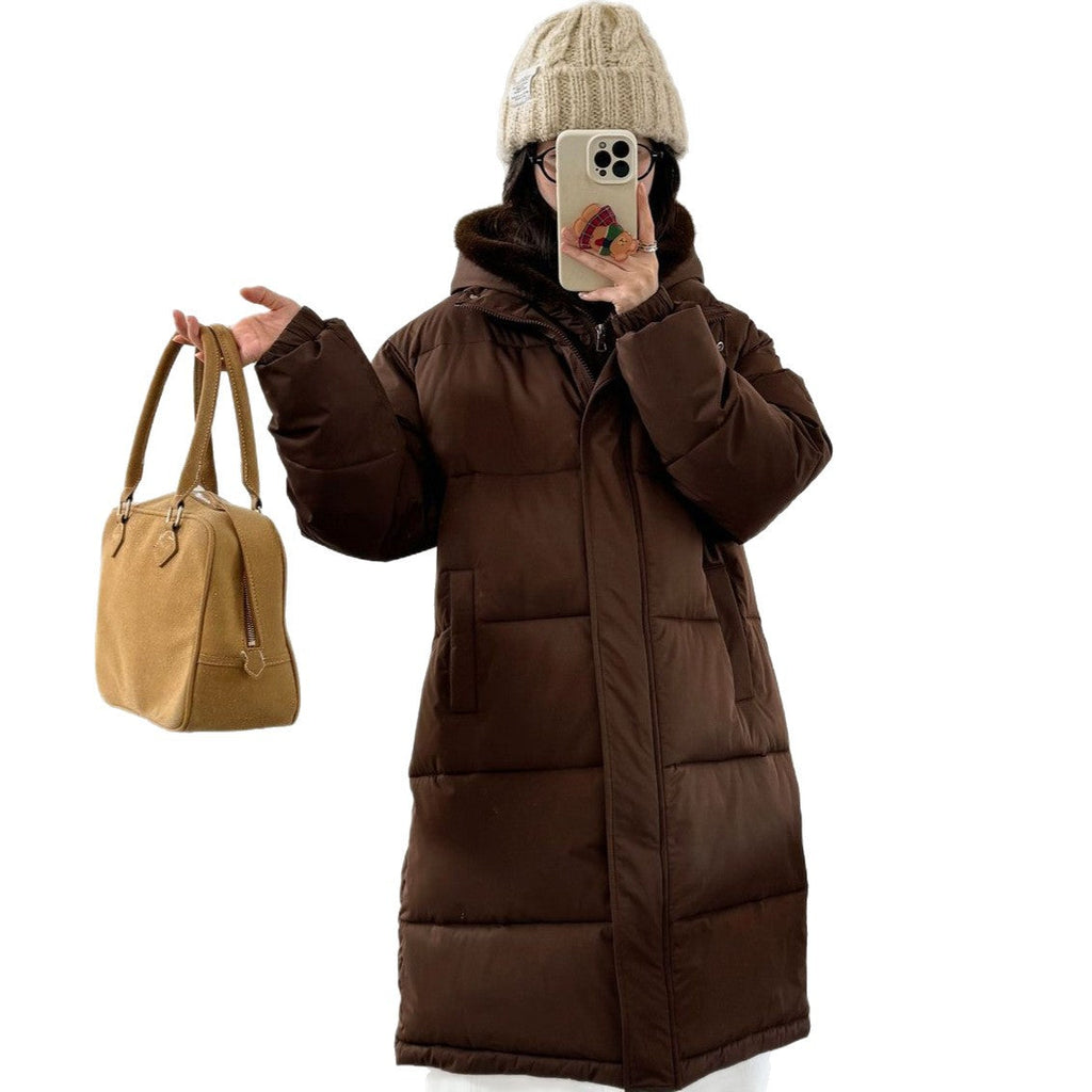 Women's Elegant Lined Winter Parka with Plush Collar