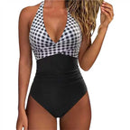 Women's Swimsuit with Refined Wrap Design and Floral Pattern
