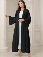 Elegant Long Kimono Jacket in Flowing Fabric