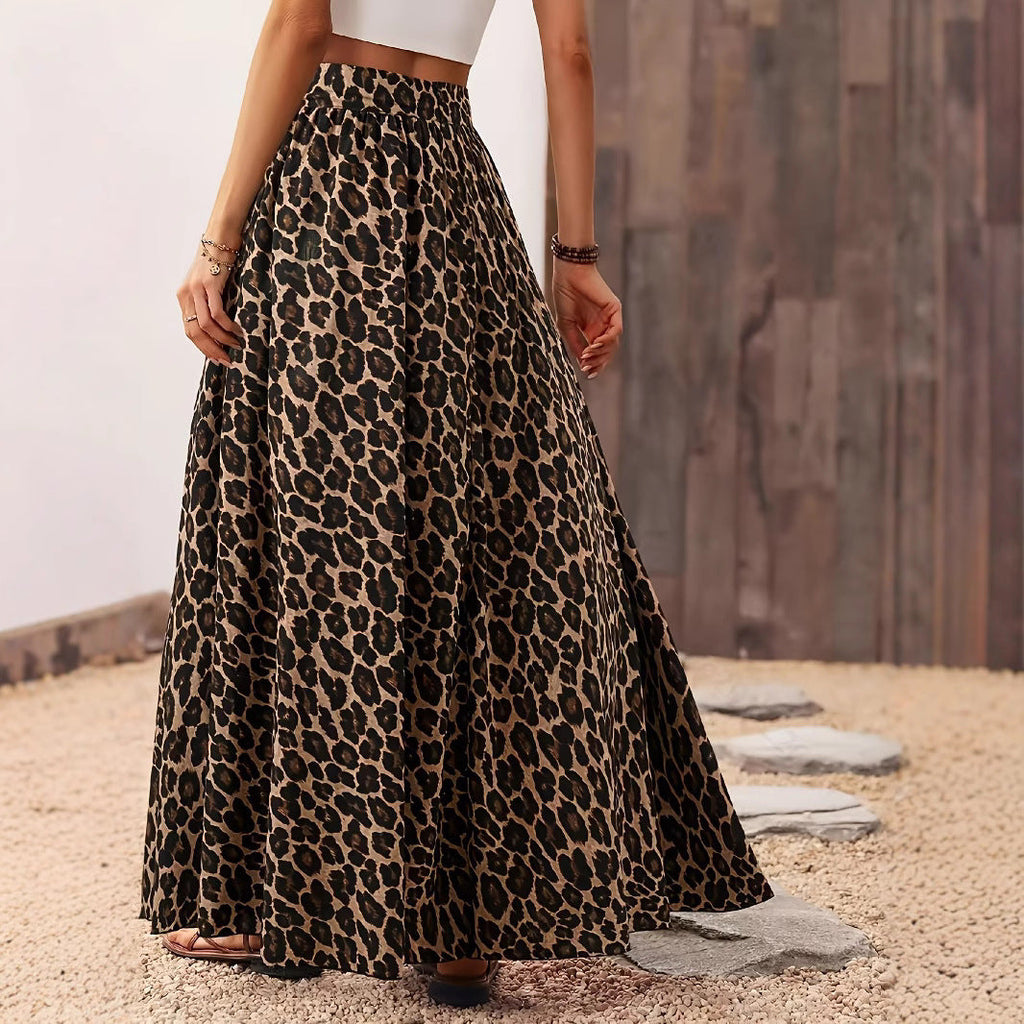 Women's Wide Waistband Voluminous Maxi Skirt