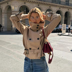 Women's Fashionable Trench Coat with Innovative Cut