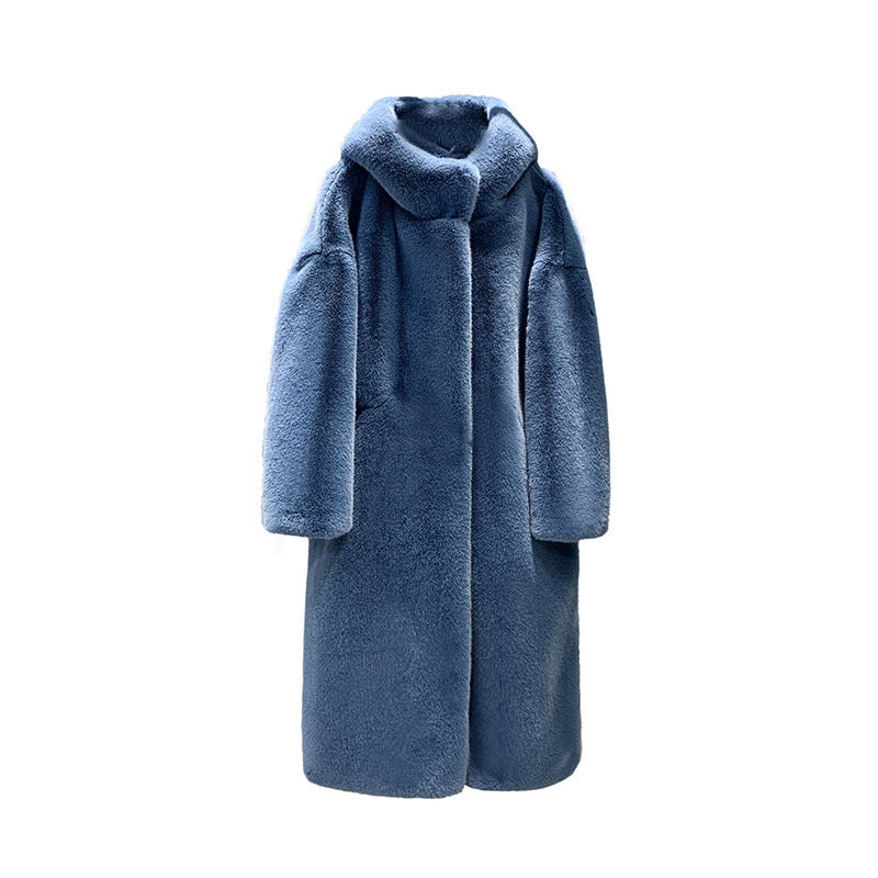Women's Plush Hooded Coat