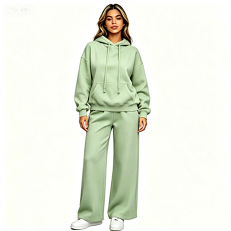 Women's Comfortable Oversized Hoodie and Wide Jogging Pants Set