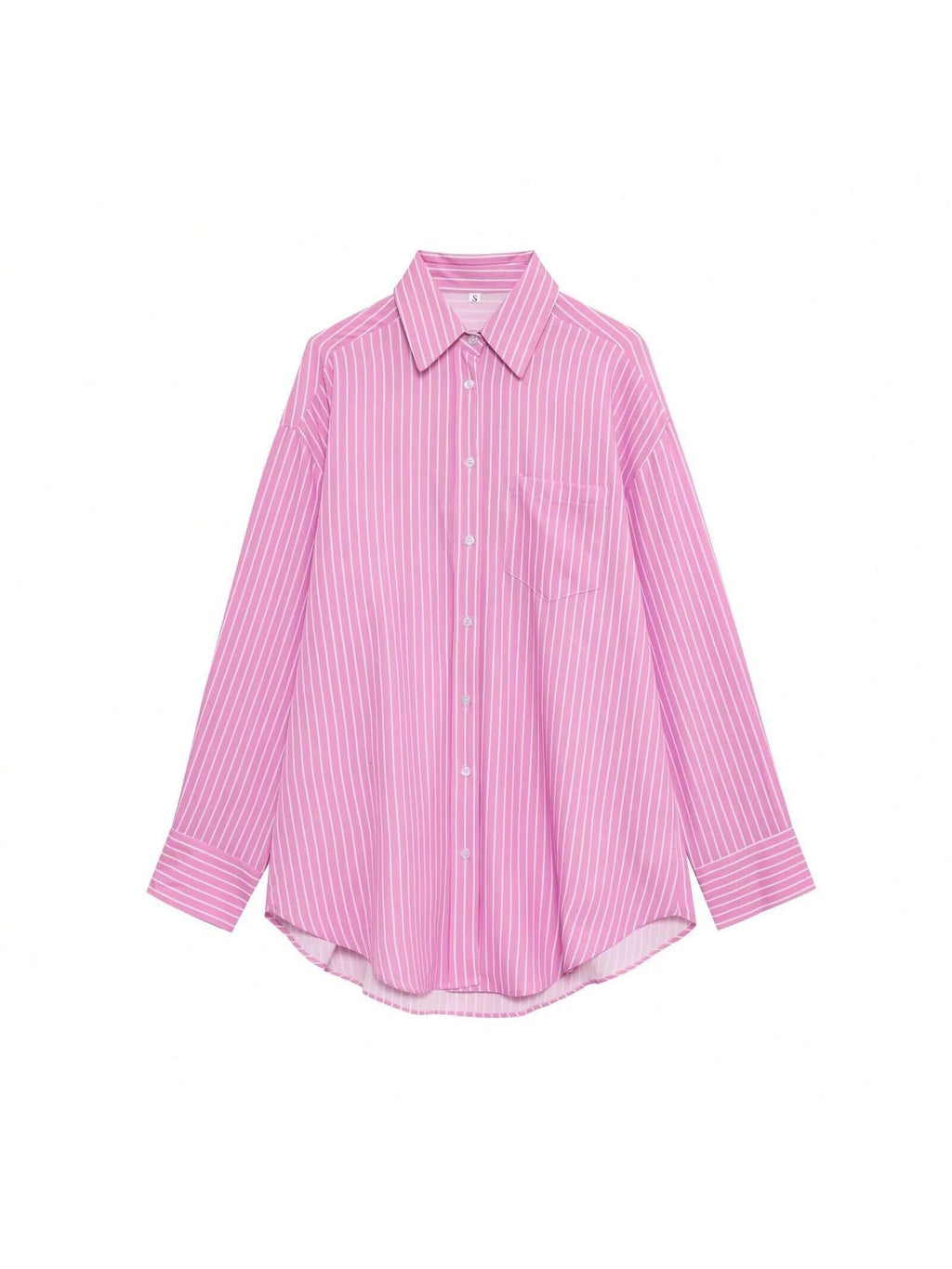 Casual Women's Striped Shirt Blouse with Pocket