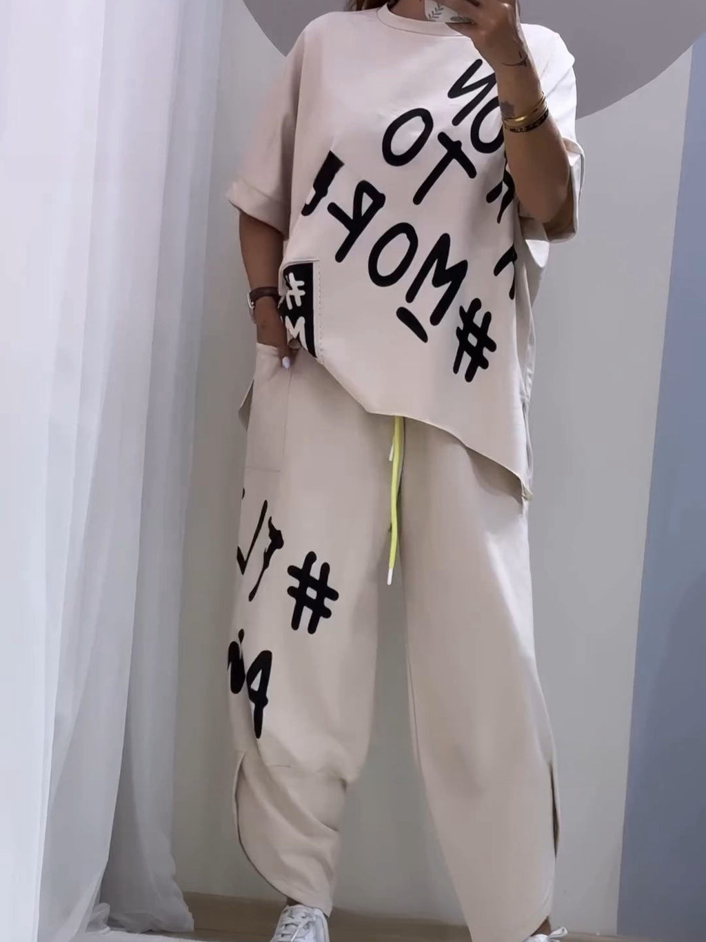 Women's Casual Oversized Sweater and Jogger Set