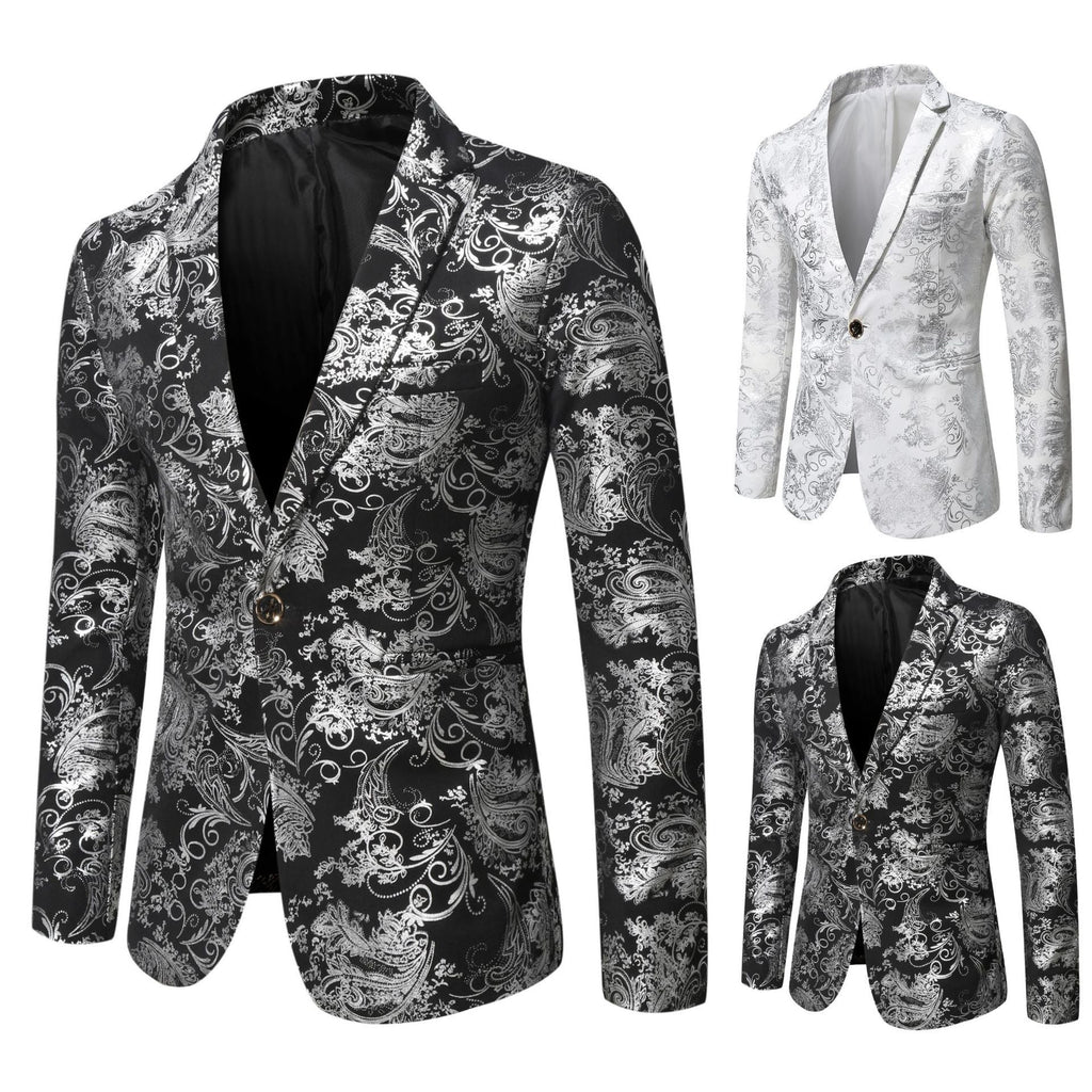 Elegant Blazer with 3D Floral Design