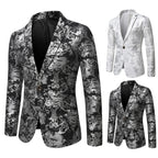 Elegant Blazer with 3D Floral Design