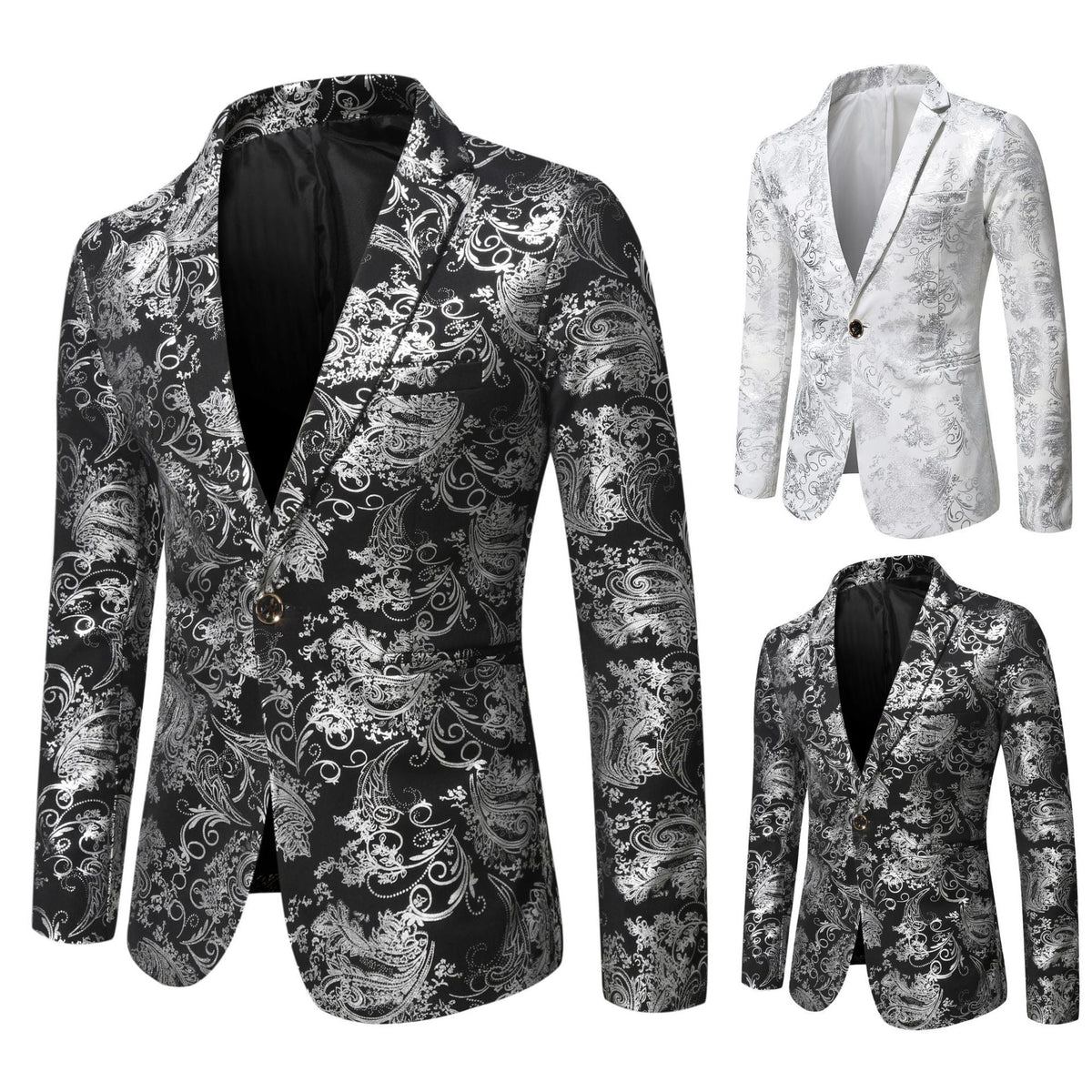 Elegant Blazer with 3D Floral Design