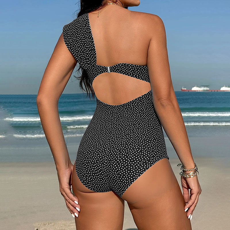Swim Skirt with Asymmetrical Cutout