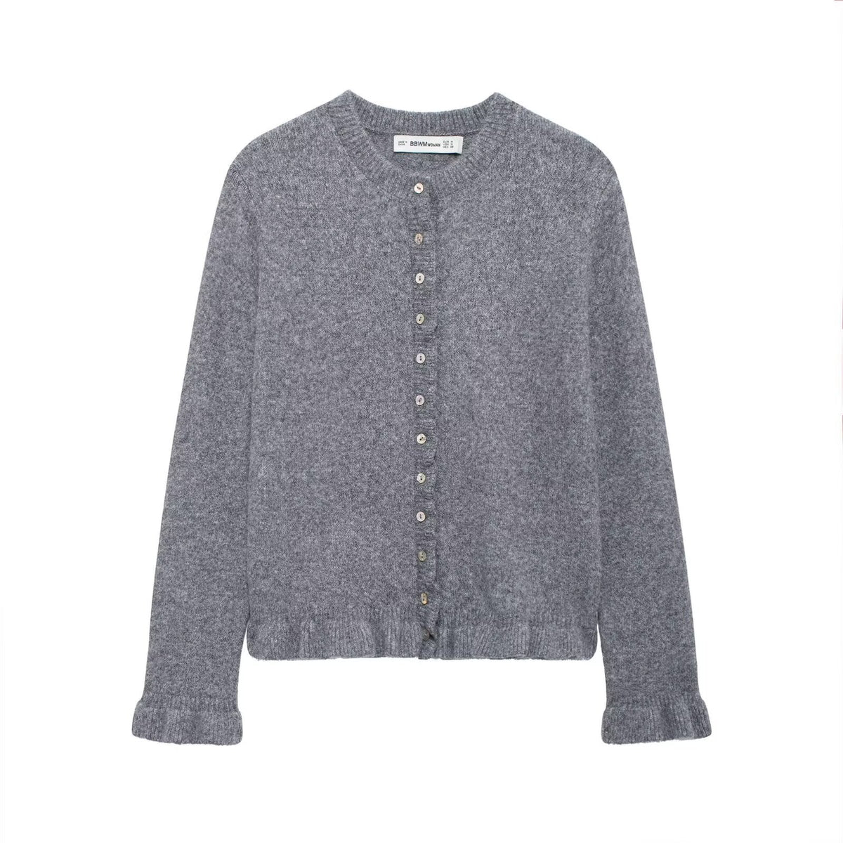 Women's Elegant Cardigan with Decorative Buttons