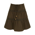 Women's Airy Jumpskirt with Elastic Waist and Ruching