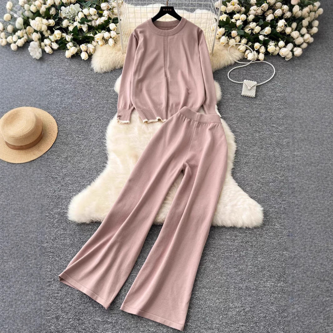 Women's Fashionable and Comfortable Knit Loungewear Set