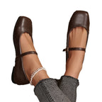 Women's Ballet Flats with Elegant Strap and Comfortable Sole