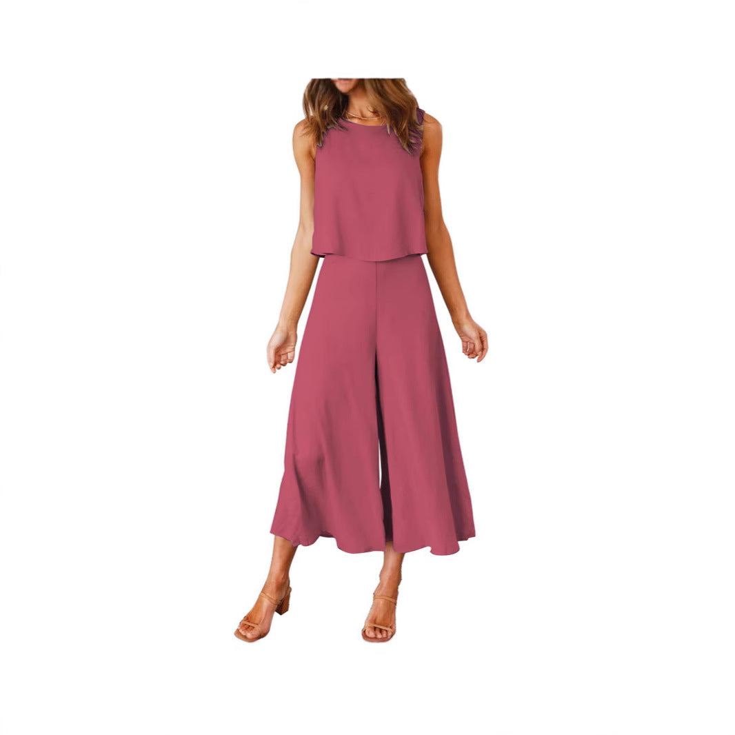 Women's Airy Jumpsuit with Relaxed Fit and Practical Pockets