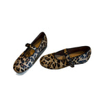 Women's Ballet Flats with Strap and Suede-Look Finish