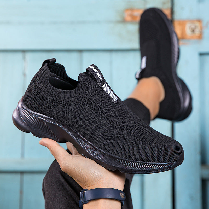 Women's Breathable Knit Sneakers with Elastic Entry