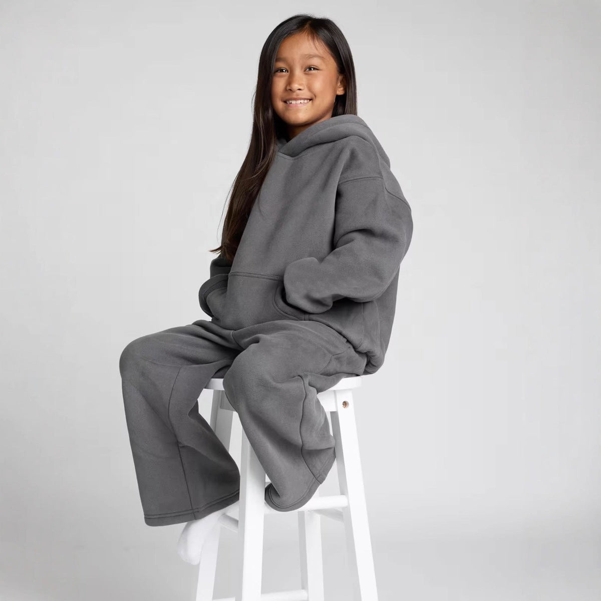Women's Casual Fleece Jumpsuit with Spacious Hood and Practical Pockets