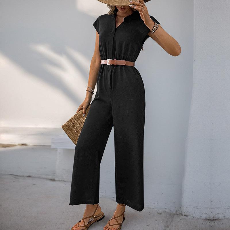 Women's Jumpsuit in Soft Material with Tailored Fit