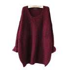 Women's Chunky Knit Sweater with Wide Sleeves