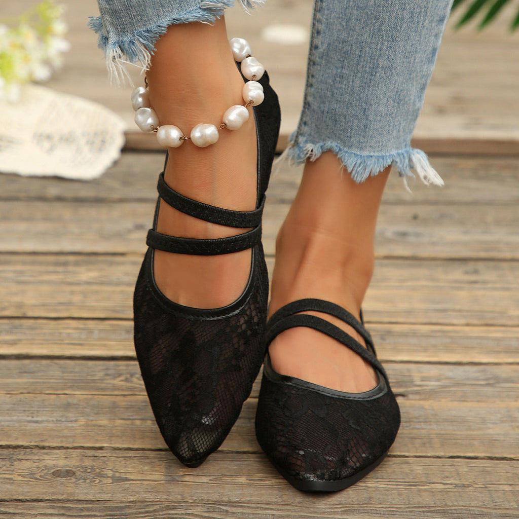 Women's Lace Design Ballet Flats