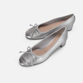 Women's Ballet Flats with Elegant Bow Detail and Glossy Finish
