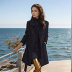 Women's Elegant Trench Coat with Stylish Details and Casual Fit