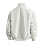 Women's Elegant Bomber Jacket with Textured Sleeves