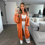 Women's Casual Knit Coat with Deep Pockets