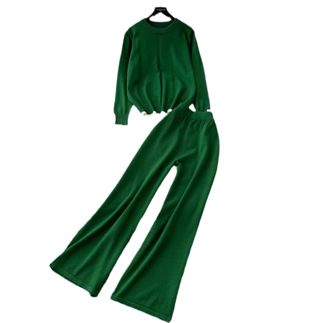 Women's Fashionable and Comfortable Knit Loungewear Set