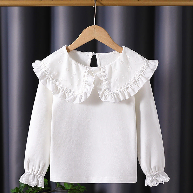 Women's Blouse with Large Ruffle Collar