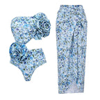 Women's Swimsuit with Charming Cut-Out Design and Overlapping Neckline