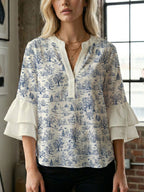 Women's Blouse with Beautiful Floral Design