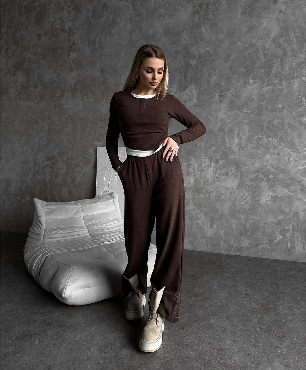 Women's Cozy Leisure Set with Sporty Design