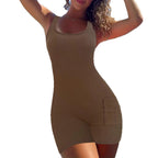 Women's Sleeveless Knit Dress with Pockets