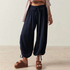 Comfortable Harem Pants with Ruffle Details