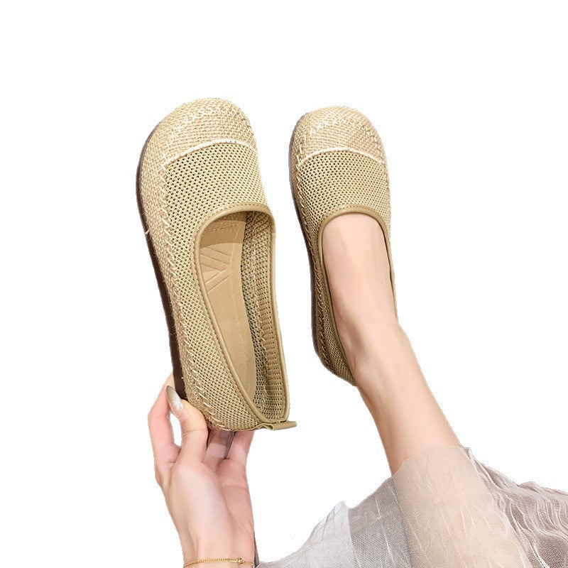 Women's Breathable Summer Ballerinas with Elastic Sole