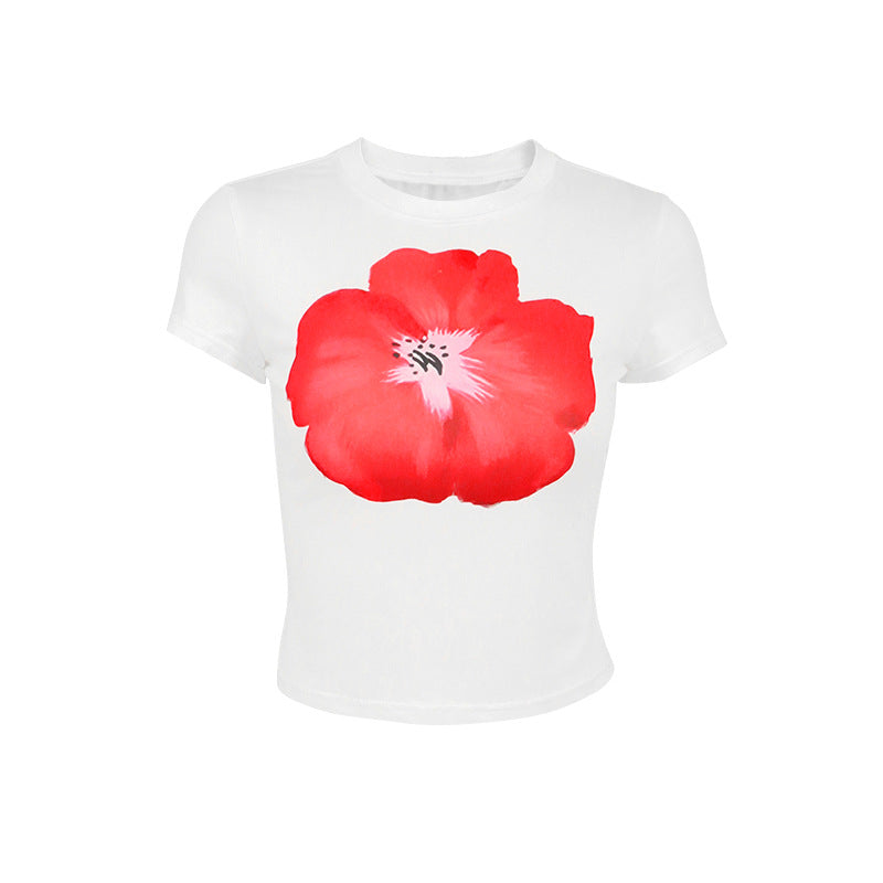 Women's Floral Crop T-Shirt