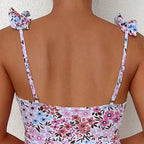 Women's Swimsuit with Ruffle Design and Floral Print
