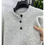Women's Fine Knit Sweater with Button Details