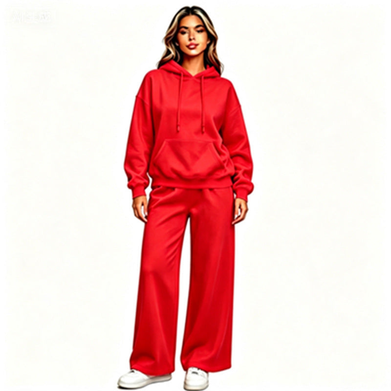 Women's Comfortable Oversized Hoodie and Wide Jogging Pants Set