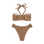 Women's Bandeau Bikini with Sophisticated Knot Design