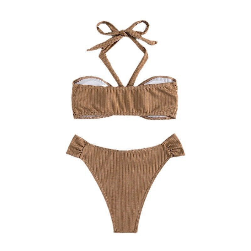 Women's Bandeau Bikini with Sophisticated Knot Design