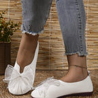 Women's Ballet Flats with Decorative Bow Detail