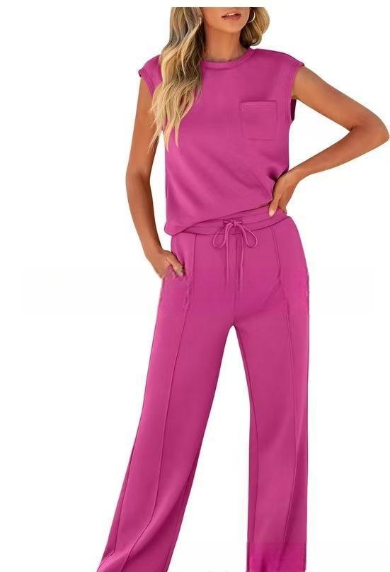 Women's Comfortable Lounge Set with Wide Cut and Fashionable Details